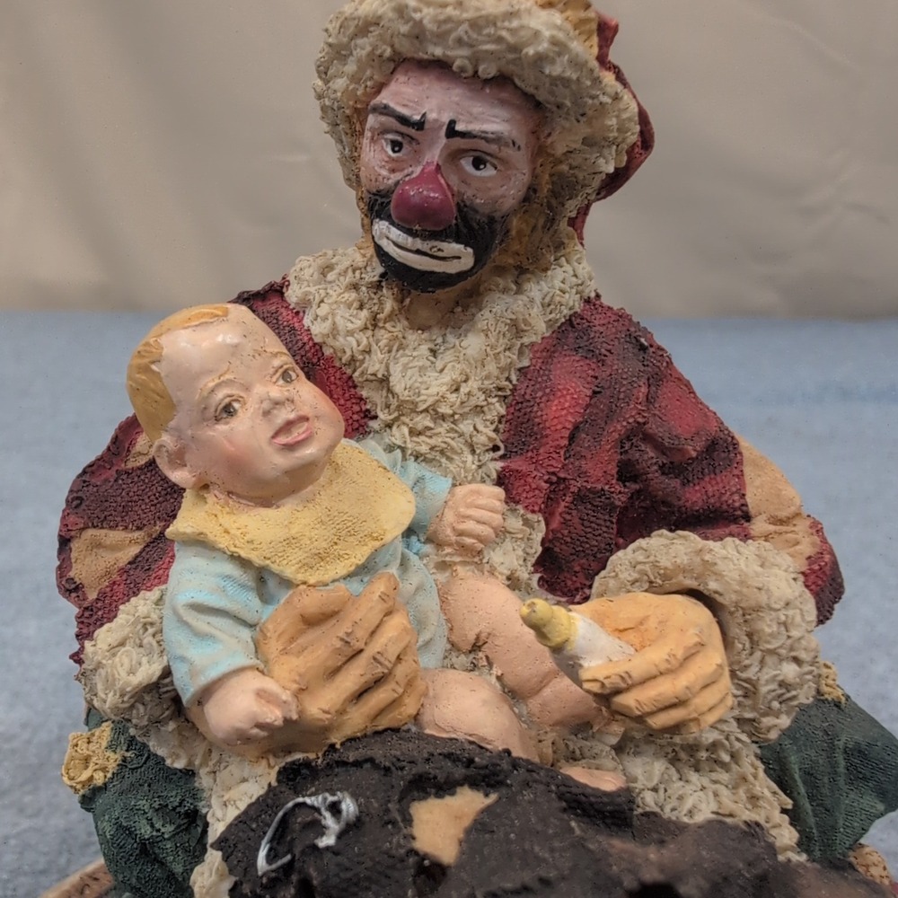 Images of Emmett Collection Clown‎ Santa Figurine 1994 Flambro Emmett Kelly Jr - Picture 2 of 7